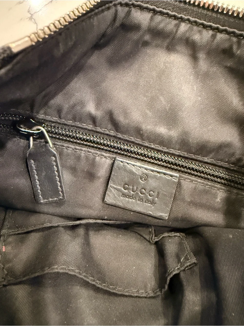 Gucci Beige GG Canvas Messenger Bag with Green and Red Web Stripe